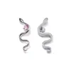 Pendientes de Serpiente de Titanio F136 Clavos para Labios Circonita 5A Aleación de Titanio G23 Joyería para Piercings Uñas de Hueso de Oreja Año Animal