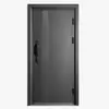 Puerta de Seguridad para Hogar con Líneas Simples, Puerta de Entrada, Puerta de Seguridad, Puerta de Apartamento con Protección Solar, Tamaños Completos, con Luminaria