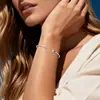Pulsera Abierta de Mano de Fátima Inlaid con Circonita Redonda de Plata de Ley S925 para Mujer, Nueva Joyería de Mano Transfronteriza Europea y Americana, Venta al por Mayor