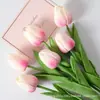 Mini Tulipa Artificial de PU Decoração de Casa Flor Casamento Flor Falsa Adereços para Fotografia de Mão Fábrica Planta Atacado