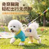 Roupas para Cachorro Outono Inverno Roupa de Quatro Patas Moletom de Pelúcia Desenho Animado Fofo Com Abertura para Guia Cachorro Pequeno Teddy Roupas para Pet