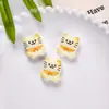 Biscoitos de Gato Simulados Resina Pequenos Acessórios Pão de Cachorrinho Mini Comida Assada Brinquedos Ímãs de Geladeira Ornamentos de Grampo de Cabelo DIY