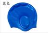 Touca de natação de silicone com LOGO imprimível, unissex, à prova d'água, proteção para os ouvidos, à prova de umidade, para adultos, cor sólida