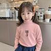 Camiseta Térmica de Manga Longa para Meninas, Top de Outono e Inverno para Bebês, Roupa Quente e Estilosa para Meninas, Versátil