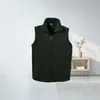 Colete Espesso com Gola Alta e Forro de Fleece Masculino, Cardigã com Zíper Outono e Inverno, Colete Quente Cor Sólida, Jaqueta Casual