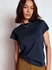 Los Tops Casuales de Cuello Barco Más Vendidos de Amazon, Ropa para Mujer Europea y Americana, Camisetas Básicas de Color Sólido Sueltas de Manga Corta para el Día a Día al por Mayor