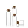 Botella Tubo de Corcho de Madera con Tapa de Rosca de 22 mm de Diámetro, Botella de Deriva Transparente, Botella de los Deseos, Botella de Vidrio, Botella para Embalaje de Té de Flores, Botella de Almacenamiento