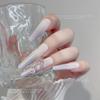 Hielo Esculpido Suave Transparente Lazo Joyería para Uñas Hielo Esculpido Suave Transparente Lazo Cinta Joyería de Resina Decoración para Uñas