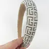 Diadema Cuadros Transfronteriza para Mujer, Estilo Barroco Europeo y Americano, Accesorios para el Cabello de Esponja con Pedrería, Nueva Diadema al por Mayor con Borlas