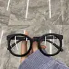 Popular en Internet Estilo Coreano Marco Negro Grueso Vintage Artístico Liso Marco de Gafas Liso Gafas Redondas Grandes para Mujer Marco Delgado para Hombre