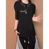 Verano 2026 Nuevo Estilo Pareja a Juego Unisex Diseño Personalizado Cuello Bordado Marca de Moda Camiseta Oversize Holgada