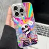 Funda para Teléfono Móvil Punk Europea y Americana Calavera Corazón Pluma Gasa Concha Manzana 18Promax Iphoneair Funda Protectora Divertida