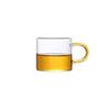 Taza de té de vidrio de borosilicato alto al por mayor de fábrica con asa, taza de té de kung fu transparente, taza de degustación de vidrio pequeña.