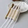 Ribete de encaje blanco, múltiples estilos de pestañas, ribete de encaje de doble cara, poliéster liso, cuello y dobladillo de falda para ropa de muñeca.