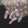 Arte de uñas Caliente Plano Noche 3d Pegatina Dulce Fresco Estilo Hada Metal Líquido Mariposa uña Adhesivo para la parte posterior de la uña