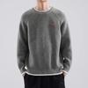 Suéter Nuevo para Hombre Invierno Moderno Marca Peso Pesado Cuello Redondo Otoño e Invierno Suelto Casual Estilo Perezoso Suéter de Manga Raglán Suéter
