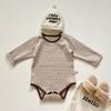 25 Roupas Triangulares de Engatinhar para Bebê Outono e Inverno Roupas Infantis Meninos e Meninas Macacão de Bebê Versão Coreana Camada Base de Algodão Conjunto de Roupas e Calças de Outono Coreanas