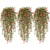 69 Piezas Flor de Té de Eucalipto Plástico Flor Artificial de Interior Enredadera Colgante de Pared para Sala de Estar, Pequeña