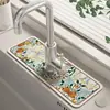 Tapete para Torneira Macio de Terra de Diatomáceas Banheiro Absorvente Secagem Rápida Tapete Bancada de Pia de Banheiro Cozinha Tapete para Vaso Sanitário