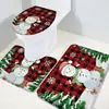 Alfombra de Piso de Terciopelo de Cristal Muñeco de Nieve Navideño Transfronterizo Juego de Tres Piezas para Baño Absorbente de Agua Secado Rápido Antideslizante Felpudo Dropshipping de Temu