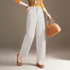 Pantalones cropped versátiles de cintura alta para mujer, nuevo modelo otoño 2026, adelgazantes, que realzan la altura, favorecedores de la figura, pantalones elegantes de pierna recta estrecha ancha