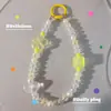 Corrente de Celular Pingente Flor de Cerejeira Transparente Estilo Ins Acessório de Bolsa Versátil Pingente Chaveiro Fonte de Suprimentos