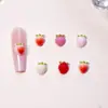 Joias de Arte para Unhas Desenho Animado de Morango Creme Resina Estéreo Acessórios de Unha Vestíveis Brincos DIY Grampo de Cabelo Pequenos Acessórios