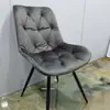 Cadeira de Jantar com Assento Estofado, Cadeira de Descanso para Casa, Cadeira Individual para Estudo, Hotel, Recepção, Negociação, Banqueta de Maquiagem, Cadeira Moderna