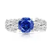Anel de Trepadeira Colorido com Pedra Preciosa e Corte Rosa para Mulheres, Super Brilhante, Diamante de Alto Carbono Banhado a Ouro Real, Dropshipping Transfronteiriço