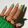 Peça de unha atacado verde fresco Redemoinho amor estrela peça de manicure peça de unha acabada atacado peça de unha unhas