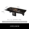 Mesa de Café de Lujo Ligero Estilo Italiano con Piedra de Cristal Ultra, Mesa de Centro Minimalista Moderna, Piedra Microcristalina de Colores, Forma Cuadrada de Alta Gama para Apartamentos Pequeños