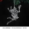 Decoración Navideña Candado de Alma Cristal Simulación Llave Colgante Llavero 3d Colgante Decorativo Copo de Nieve