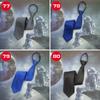 Venta al por mayor de fábrica corbata de negocios para hombre perezoso con cremallera ropa formal gratis negro azul azul marino rayado 48 boda