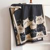 2024 Nuevo Lindo Gato Combinación de Colores Versátil Dibujos Animados Otoño e Invierno Largo Grueso Cálido Cachemira Chal Grande para Mujer