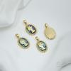 Pingente de borboleta tulipa abalone rosa rainha em ouro rosa claro 14K para joias DIY colar pingente