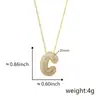 Colgante de letra inglesa 26 con incrustaciones de circonita de cobre transfronterizo, letra gruesa de moda popular, accesorios DIY al por mayor