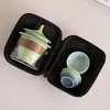 Ciudad Prohibida Olla Única Tres Tazas Set de Té de Viaje Camping al Aire Libre Taza de Té Rápida Portátil Tetera de Cerámica Gruesa con Logo