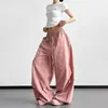Calça Esportiva Casual Feminina 2026 Primavera Verão Nova Estilo Preguiçoso com Cordão Calça de Perna Larga Dança de Jazz Roupa de Trabalho Calça de Secagem Rápida
