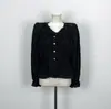 En stock coreano chic otoño temperamento dama de un solo botón con cinturón de manga larga encaje blusa top ropa de mujer