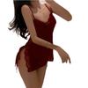 Conjunto de Lencería Sexy Tallas Grandes para Mujer: Tentador Camisón y Conjunto de Pijamas Coqueto