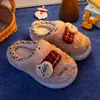 Pantuflas de Algodón para Otoño e Invierno Antideslizantes de Moda para Pareja Hombres y Mujeres de Interior para el Hogar Cálidas Silenciosas Duraderas con Forro de Felpa