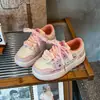 Tenis de corte bajo para niñas de 6 a 12 años, zapatos casuales de dibujos animados rosa dulce con suela suave, zapatos deportivos antideslizantes para niños de primavera y otoño