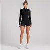 Conjunto fitness transfronteiriço para mulheres, com absorção de suor, respirável, secagem rápida, jaqueta de yoga, conjunto para esportes ao ar livre, corrida, Pilates, yoga