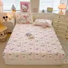 Sábana de Terciopelo de Leche Sanrio Otoño e Invierno Pieza Única Dibujos Animados Gruesa Cálida Manta de Polar Sábana de Terciopelo de Coral Juego de Tres Piezas