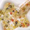[cuentas cuadradas transparentes de dos colores] cuentas acrílicas cuentas sueltas material para pulsera tejida a mano diy accesorios para pulsera