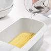 Caja de pasta de plástico cocina cocinar fideos caja de almacenamiento de plástico de doble propósito suministros de cocina aparatos traje caja escurridora