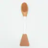Cepillo para Mascarilla de Silicona con Mango de ABS de Doble Cabeza, Palillo Mezclador de Silicona, Herramienta para Mascarilla, Cuchara para Mascarilla, Palillo para Crema Facial, Palillo Mezclador