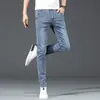 Calça Jeans Skinny Masculina de Corte Justo, Novo Estilo Outono e Inverno 2026, Calça Casual Stretch Tendência para Primavera e Outono para Homens