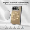 Adecuado para iPhone Duo: funda de teléfono magnética plegable con acabado electrochapado brillante, película protectora integrada y diseño a prueba de caídas