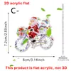 Adornos planos acrílicos 2D de Santa Claus y muñeco de nieve más vendidos transfronterizos, adornos colgantes decorativos con temática navideña